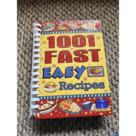1001 Fast Easy Recipes by Nancy Bohanan First Print 2007 HC Spiral Cookbook - Picture 16 of 16
